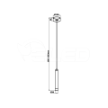 Lampa oprawa wisząca LED - COPPER 984 Milagro - 5W 4000K 350lm - Rysunek techniczny 