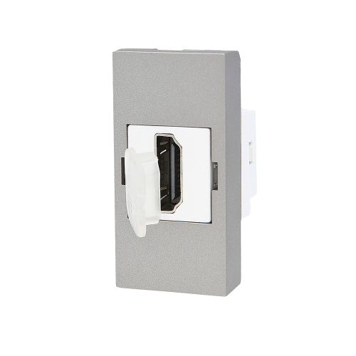 Moduł gniazda HDMI srebrny - WHDMI-64 - LIVOLO