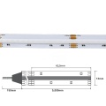 Taśma LED COB RGBW 896 chips 24V 16W + ciepła 3000K CRI90+ - hermetyczna IP54 - sekcja cięcia
