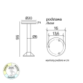 Lampa ogrodowa stojąca LED 12W CCT 55cm - RONDO II RO-550