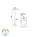 Lampa ogrodowa stojąca LED 12W CCT 80cm - RONDO II RO-800