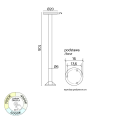 Lampa ogrodowa stojąca LED 12W CCT 105cm - RONDO II RO-1050