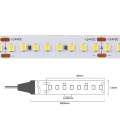 Taśma LED 800 SMD 2835 24V 18W 177lm/W zimna 6500K - hermetyczna IP54 - sekcja cięcia