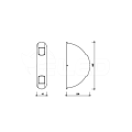 Lampa oprawa elewacyjna LED - WALL 091 Milagro - 6W 4000K 420lm - Rysunek techniczny 