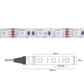 Taśma LED RGB 300 SMD 5050 12V 14.4W  - sekcja cięcia