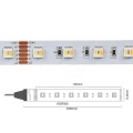 Taśma LED RGB+CCT (RGBWW) 300 SMD 5w1 24V 14.4W - (CCT - 2700K do 6500K) - sekcja cięcia