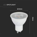 Żarówka LED GU10 6W biała neutralna 4000K 445lm 110° - VT-247