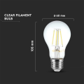 Żarówka LED dekoracyjna E27 A60 8W 3000K Filament - ściemnialna - VT-2288D