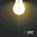 Żarówka LED dekoracyjna E27 A60 8W 3000K Filament - ściemnialna - VT-2288D