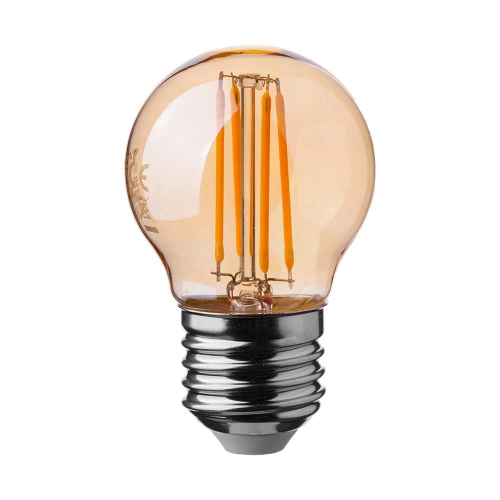 Żarówka LED dekoracyjna E27 G45 4W 2200K Filament - VT-1957