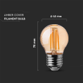 Żarówka LED dekoracyjna E27 G45 4W 2200K Filament - VT-1957