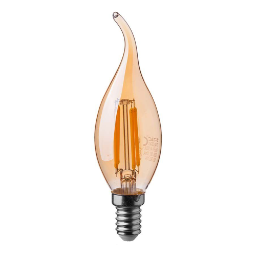 Żarówka LED dekoracyjna E14 C30 4W 2200K Filament - VT-1949