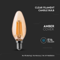 Żarówka LED dekoracyjna E14 C30 4W 2200K Filament - VT-1955