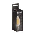 Żarówka LED dekoracyjna E14 C30 4W 2200K Filament - VT-1955