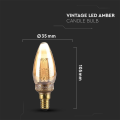 Żarówka LED dekoracyjna E14 C30 2W 1800K Filament - VT-2152