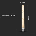 Żarówka LED dekoracyjna E27 T30 5W 2200K Filament - VT-2005