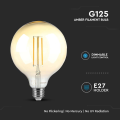 Żarówka LED dekoracyjna E27 G125 8W 2200K Filament - ściemnialna - VT-2018D