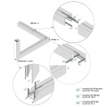Profil aluminiowy LED PHIL.v2 czarny anodowany z kloszem - możliwości łączenia
