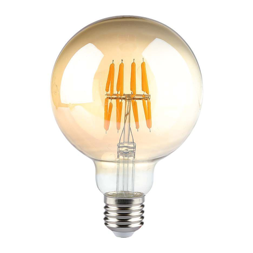 Żarówka LED dekoracyjna E27 G95 8W 2200K Filament - VT-2019