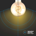 Żarówka LED dekoracyjna E27 G95 4W 2200K Filament - VT-2024
