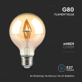Żarówka LED dekoracyjna E27 G80 4W 2200K Filament - VT-2004