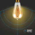 Żarówka LED dekoracyjna E27 ST64 4.8W 1800K Filament - VT-2066