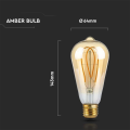 Żarówka LED dekoracyjna E27 ST64 4.8W 1800K Filament - VT-2066