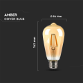 Żarówka LED dekoracyjna E27 ST64 4W 2200K Filament - VT-1964