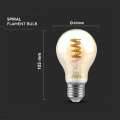 Żarówka LED dekoracyjna E27 A60 4W 1800K Filament - VT-2154