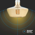 Żarówka LED dekoracyjna E27 T180 8W 1800K Filament - VT-2308