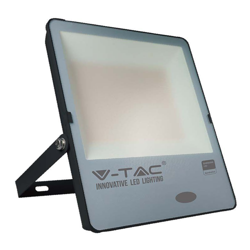 Naświetlacz LED 150W 100lm/W z czujnikiem zmierzchu - czarny - VT-167