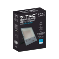 Naświetlacz LED 150W 100lm/W z czujnikiem zmierzchu - czarny - VT-167