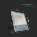 Naświetlacz LED 200W 100lm/W z czujnikiem zmierzchu - czarny - VT-272