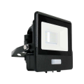 Naświetlacz LED z czujnikiem ruchu i mufą - 10W 73lm/W czarny - VT-118S-B