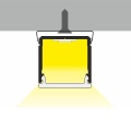 Profil aluminiowy LED BUDDY14-02 anodowany z kloszem - z uchwytem "Y" sprężysty