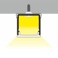 Profil aluminiowy LED BUDDY14-02 anodowany z kloszem - z uchwytem "Y" sprężysty CONE