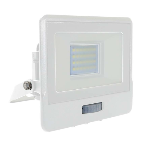 Naświetlacz LED z czujnikiem ruchu i mufą - 30W 78lm/W biały - VT-138S-W