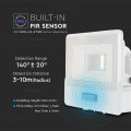 Naświetlacz LED z czujnikiem ruchu i mufą - 30W 78lm/W biały - VT-138S-W