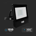 Naświetlacz LED z czujnikiem ruchu - 20W 75lm/W czarny - VT-128S-1-B