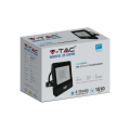 Naświetlacz LED z czujnikiem ruchu - 20W 75lm/W czarny - VT-128S-1-B