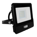 Naświetlacz LED z czujnikiem ruchu - 50W 80lm/W czarny - VT-158S-1-B
