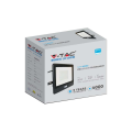 Naświetlacz LED z czujnikiem ruchu - 50W 80lm/W czarny - VT-158S-1-B