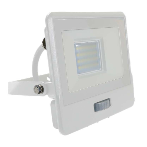 Naświetlacz LED z czujnikiem ruchu - 30W 78lm/W biały - VT-138S-1-W