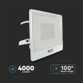 Naświetlacz LED z czujnikiem ruchu - 50W 80lm/W biały - VT-158S-1-W