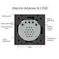 Mechanizm dotykowy łącznika dzwonkowego podwójny - WW-C702CH - LIVOLO - Opis