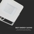 Naświetlacz LED 50W 80lm/W biały - VT-50-W