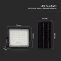 Solarny naświetlacz LED z panelem fotowoltaicznym 10W 80lm/W - VT-80W