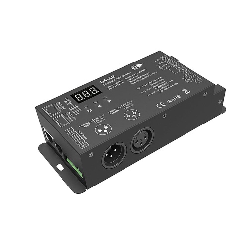 Odbiornik LED prądowy DMX512 - 4 kanałowy - 12-48V DC 4x700-1750mA 3-46V - Dekoder DMX - D4C-XE