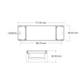 Ściemniacz z zasilaczem prądowym LED 12W (WiFi) – 100-450mA 9-45V - PB-12A-L(WT) - Rysunek techniczny