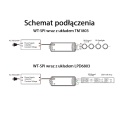 Sterownik LED SPI (WiFi) - do taśm cyfrowych LED - 8A 5-24V DC - WT-SPI - Schemat podłączenia